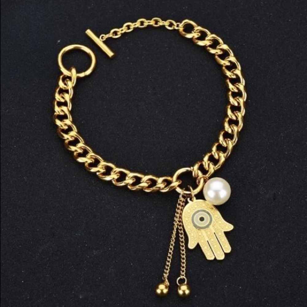 Hamsa/Hand of Fatima Charm Bracelet
